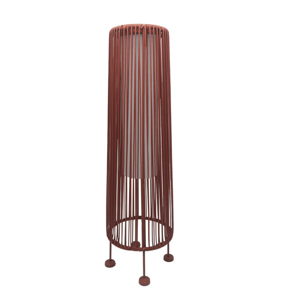 Hillier Rattan Style Rust Orange Solar Garden Floor Light 5056771096693 2